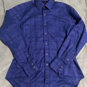 Robert Graham Purple/Dark Blue Dress Shirt